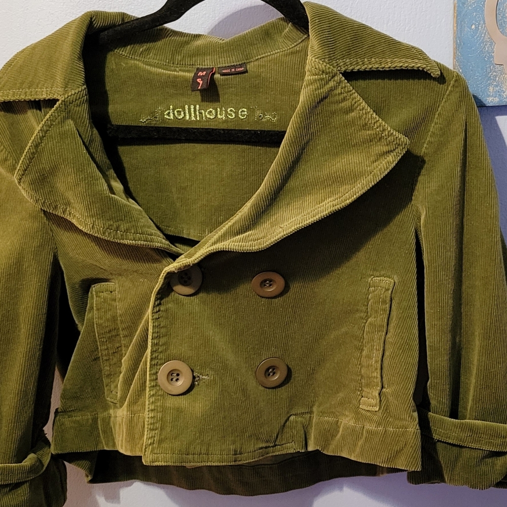 Crop green jacket size M/L